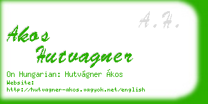 akos hutvagner business card